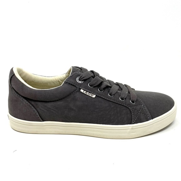 Taos Footwear Men’s Starsky Sneakers Graphite Distressed Canvas - Picture 1 of 8